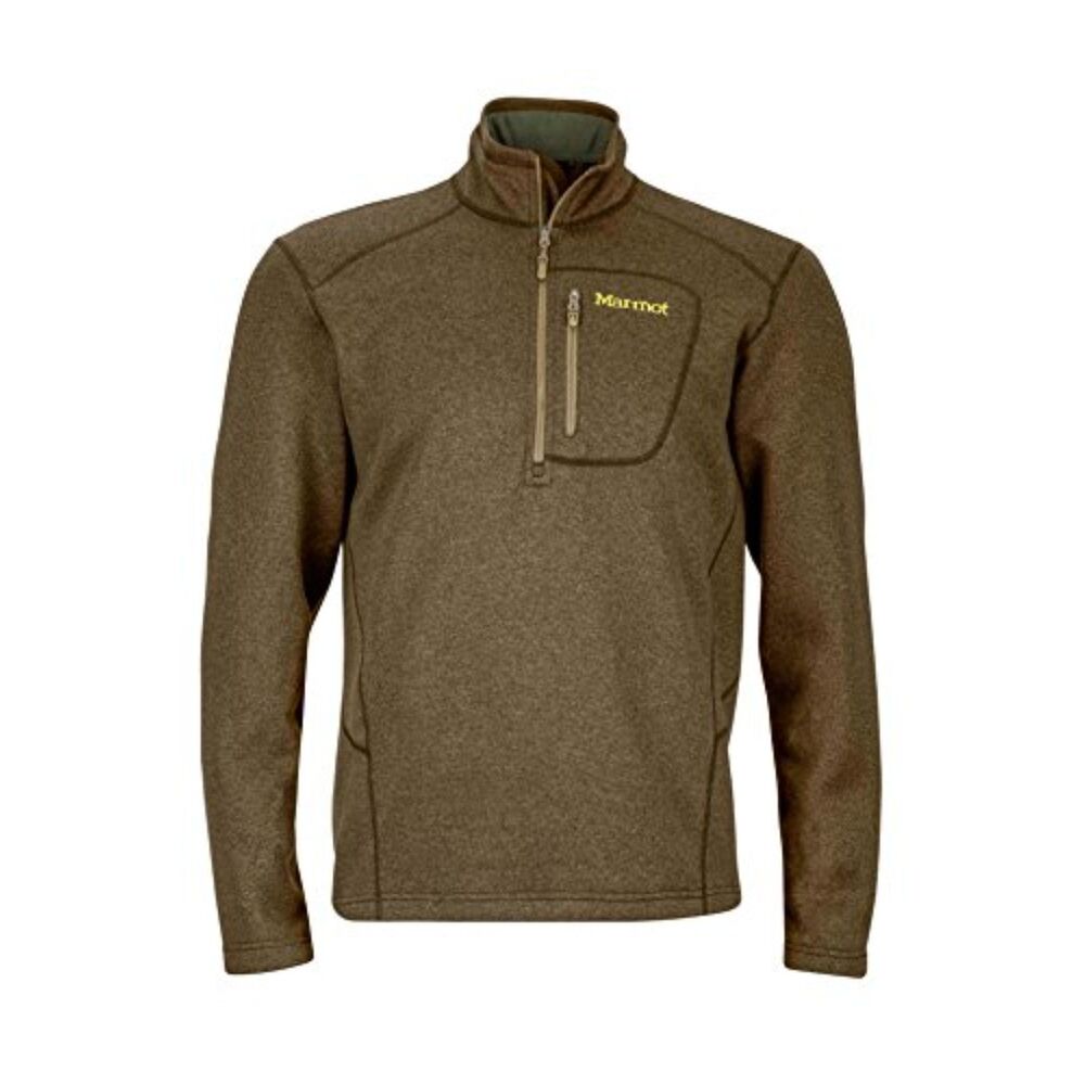 Marmot 1/4 Zip Fleece Pullover Green Size M Lightweight Outdoor Jacket